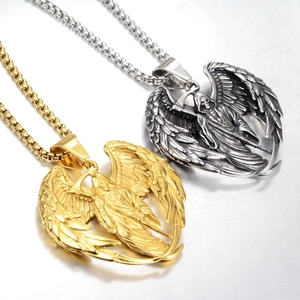Collier hip hop faucheuse en acier inoxydable doré et argenté avec chaîne box
