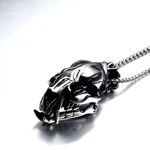 Hip Hop Dinosaurier Schädel Anhänger Halskette Edelstahl Punk Gotik Tierknochen Halsketten Für Herren Damen Schmuck Geschenke