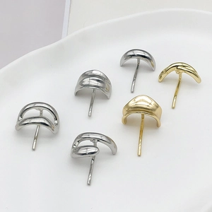 Minimalist Alloy Pony Hook Hair Clip With Artificial Pearl Elegant Gold Silver Hair Pins For Women Daily Hair Accessories