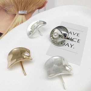 Gehämmerter Haarhaken Aus Legierung Mit Künstliche Perle Für Damen Eleganter Minimalistischer Metall Haarmanschette Pferdeschwanz Haarschmuck