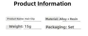 Especificaciones detalladas del juego de pinzas para el cabello de resina y aleación