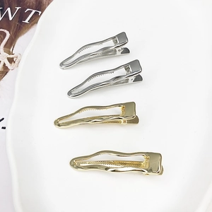 Japanese Minimalist Alloy Wave Hair Clips Metal Electroplated Side Duckbill Clips For Women Daily Hair Styling Accessories
