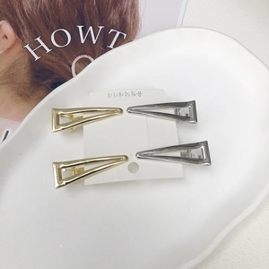 Fermagli per Capelli in Metallo a Triangolo Cavo Minimalista per Donna Fermagli a Becco d'Anatra Geometrici Oro Argento Accessori per Capelli in Stile Cool
