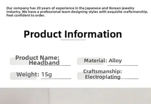 Detail specifications of alloy hair tie with electroplating craft weighing 15g only
