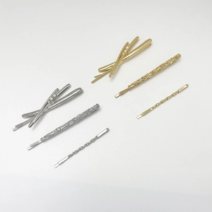 Alloy Metal Hair Clip Faux Artificial Pearl Geometric Hairpin Minimalism Commute Gold Silver Barrette For Women Hair Accessories