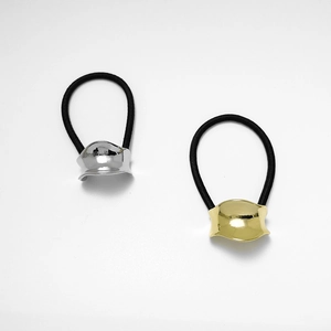 Minimalista in Lega Piastra Metallica Elastici Per Capelli Donna Oro Argento Galvanico Irregolare Forma a Onda Senza Traccia