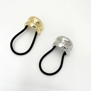 Elastico Per Capelli In Lega Con Trama Martellata Da Donna Design A U Pieghettato In Metallo Fascia Elastica Spessa Accessori