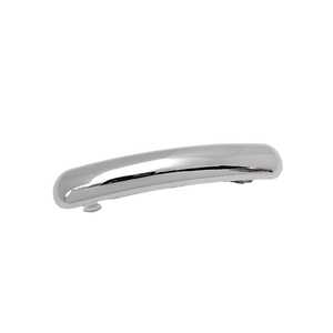 Minimalist silver alloy spring hair clip with a smooth metallic finish for women