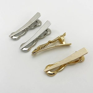 Eleganti fermagli per capelli in lega d'oro e d'argento con trama a scacchi