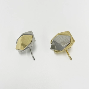 Geometric Irregular Hexagon Alloy Hair Hook Gold Silver Color Blocking Minimalist Ponytail Holder Clip For Women Hair Jewelry