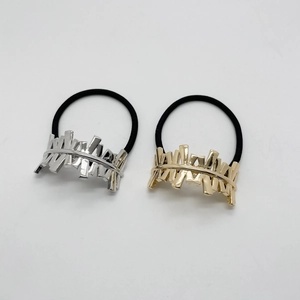 Minimalist Irregular Geometric Alloy Hair Tie For Women Gold Silver Electroplated High Elasticity Ponytail Holder Fashion Hair Accessories