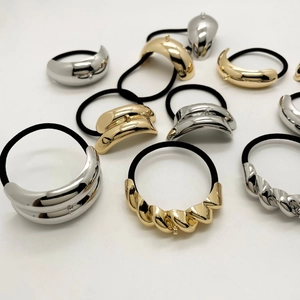 Elastici per capelli in lega a forma di U in oro e argento con elevata elasticità
