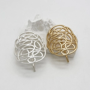Minimalistischer Legierung Hohl Geometrisch Haarclip Künstlerisch Linie Haarhaken Matt Gold Silber Damen Pferdeschwanz Haarschmuck