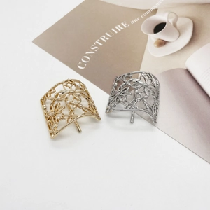 Clip per Coda di Cavallo in Lega Traforata a Fiori con Perla Artificial Forcina a U Oro Argento Decorazione per Capelli da Donna Moda