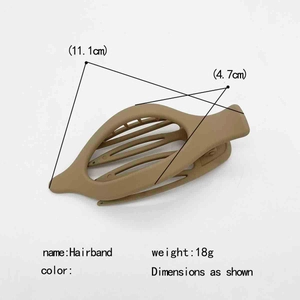 Matte khaki hollow hair claw clip with a 11.1cm sleek streamlined resin design