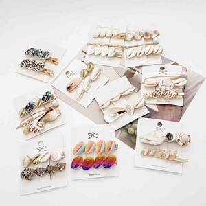 Sweet Shell Starfish Hair Clips Alloy Resin Artificial Pearl Sea Beach Hairpin For Women Summer Vacation Elegant Hair Accessories