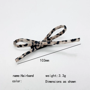 Barrette à cheveux française à motif léopard avec nœud, accessoire de mode élégant