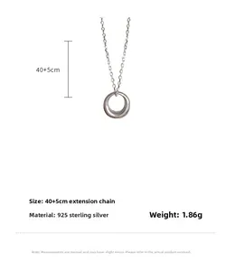 Detailed view of 925 sterling silver necklace with 40cm chain plus 5cm extension