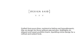 Detailed specs for double-layer asymmetric silver ear cuffs with zircon for no piercing