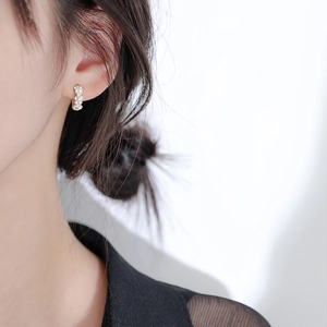 Élégantes boucles d'oreilles fleurs en argent 925 avec des zircons scintillants