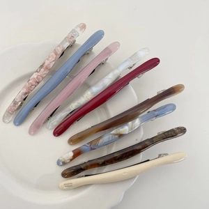 Set di 9 eleganti fermagli per capelli in acetato con motivi floreali e marmorei