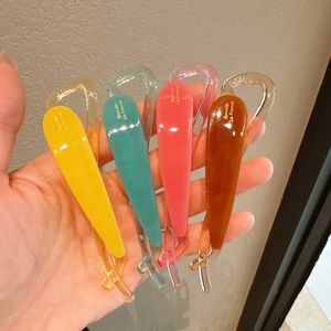 Fermaglio per Capelli a Banana Color Gelatina in Stile Francese in Resina per Coda di Cavallo per Donna Gioielli per Capelli Eleganti a Tinta Unita