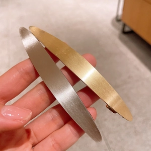 Lot de barrettes à cheveux minimalistes en métal brossé doré et argenté pour femmes