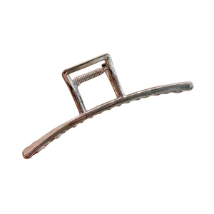 Minimalistische geometrische gouden metalen haarklem met sterke veer voor vrouwen