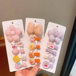 Set di 15 fermagli per capelli bimbi con fiocchi fiori e motivi di animali