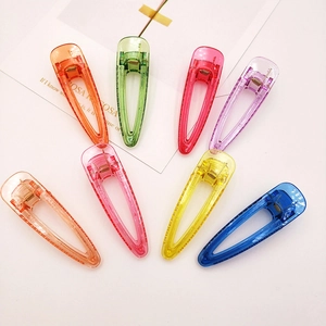 Pince à Cheveux Bec de Canard Transparente Couleur Bonbon Épingle à Cheveux en Résine Acrylique Minimaliste Pour Femme