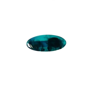 Vintage dark green marble oval hair clip with smoke resin texture and metal grip