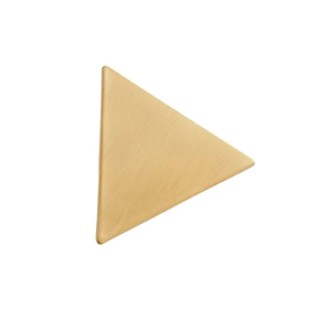 Minimalist geometric gold metal hair clip with brushed texture and triangular design
