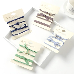 Minimalist Elastic Hair Ties Knotted Bowknot Faux Artificial Pearl Braided Scrunchies For Women Ponytail Holder Hair Accessories
