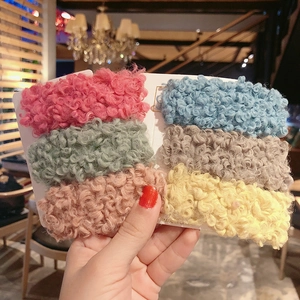 Sweet Lambswool Plush BB Hair Clips Korean Candy Color Geometric Snap Fringe Clips For Women Girls Autumn Winter Hair Accessories
