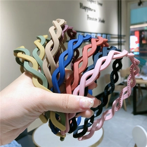 Matte candy-colored wavy twist headbands for women in multiple vibrant pastel colors