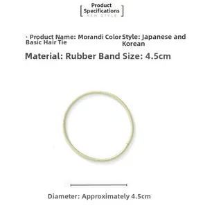 Dimensions détaillées montrant un diamètre de 4,5 cm pour l'élastique à cheveux vert Morandi