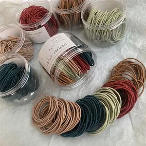 Élastiques à Cheveux en Tissu Haute Élasticité Durables Sans Couture Colorés Morandi Pour Femmes Accessoires Cheveux Polyvalents