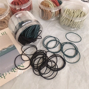 Lot d'élastiques à cheveux colorés haute élasticité en pot pour femmes et filles
