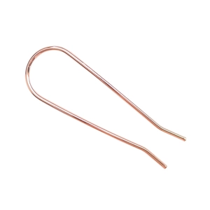 Minimalist U-shaped metal hair pin in rose gold finish for elegant hair styling