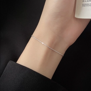 Minimalist Women Snake Bone Bracelet High Quality Copper White Gold Plated Elegant Adjustable Link Chain Bracelet Daily Wear Jewelry