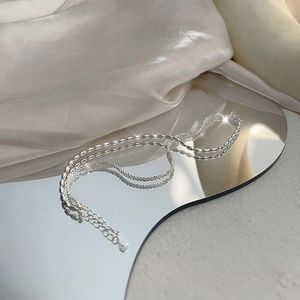 Double-layered S925 silver bracelet featuring starry beads and a polished finish