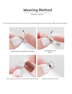 Guide d'utilisation des créoles fleurs en zircon avec mécanisme de boucle réglable