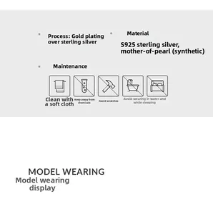 S925 sterling silver ear clip material specs and jewelry care guide infographic