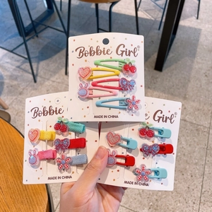 Lot de barrettes colorées avec motifs cœur et étoile pour accessoires de cheveux fille