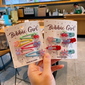 Lot de barrettes à cheveux colorées cœurs et étoiles pour filles motifs dessins animés
