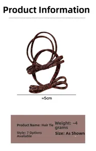 Detail view of leopard print bow hair tie with dimensions of 5cm and 4g weight