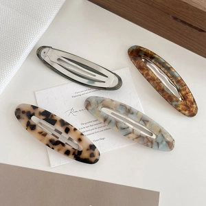 Barrettes à cheveux élégantes en acétate avec motifs écaille de tortue et marbre