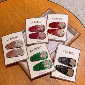 Lot de Barrettes à Cheveux Étoile à Paillettes Faites à la Main pour Filles Pinces BB Brillantes Accessoires Cheveux Enfants