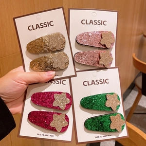 Barrettes à cheveux à paillettes étoilées de couleur bonbon pour petites filles