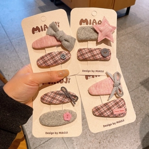 Lot de barrettes à cheveux pour filles avec nœuds faits main et motifs floraux
